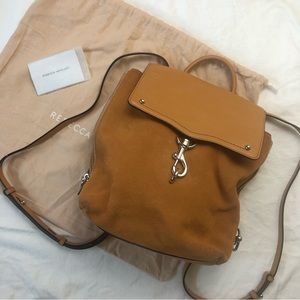 REBECCA MINKOFF Honey Suede Leather Backpack Purse